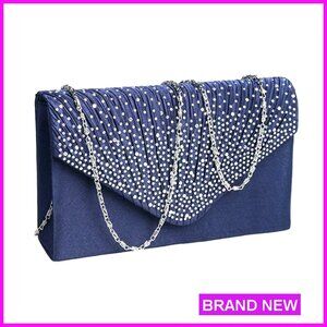 Satin Evening Bag Elegant Wedding Prom Party Clutch Minimal Chic Accessory